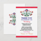 Fiesta Trouwkaart Rode Mexicaanse Mexico Bedankkaart (Voorkant / Achterkant)