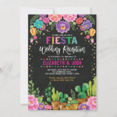 Fiesta Trouwreceptie Mexicaanse Bloemenfeest Kaart (Voorkant)