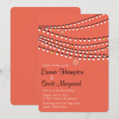 Fiesta-tuin licht de uitnodiging voor de bruiloft  (Voorkant / Achterkant)