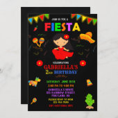 Fiesta-uitnodiging Fiesta-verjaardagsuitnodiging Kaart (Voorkant / Achterkant)