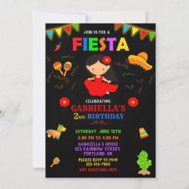 Fiesta-uitnodiging Fiesta-verjaardagsuitnodiging Kaart