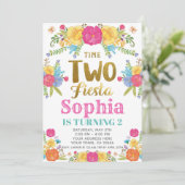 Fiesta uitnodiging voor 2e verjaardag (Staand voorkant)