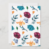 Fiesta | Uitnodiging voor een Baby shower van de W (Achterkant)