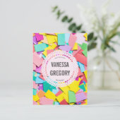 "Fiesta" - Uitnodiging voor Flat Engagement Party (Staand voorkant)