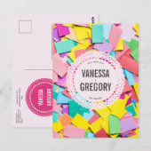 "Fiesta" - Uitnodiging voor Flat Engagement Party (Voorkant / Achterkant)