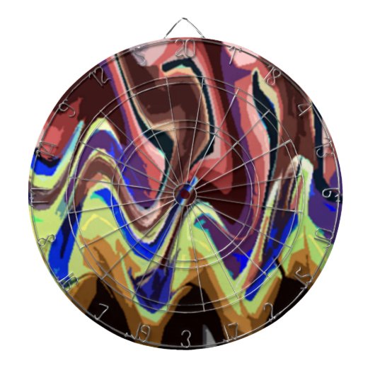Fiesta van Kleuren patroon Dartbord (Voorkant)