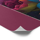 Fiesta van kleuren: Vrouw in Sugar Skull Make-up A Poster (Hoek)