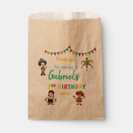 Fiesta verjaardag bedankje feest gunst zak bedankzakje