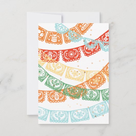 Fiesta Verjaardag Dank u kaarten (Achterkant)