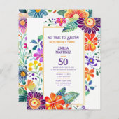 FIESTA Verjaardag Folkart Bloemen 21e 25e 30e (Voorkant / Achterkant)