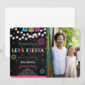 Fiesta Verjaardag Foto uitnodiging (Voorkant / Achterkant)