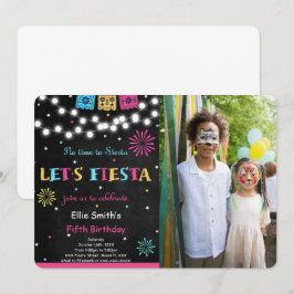 Fiesta Verjaardag Foto uitnodiging