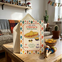 Fiesta Verjaardag Hoed en Cactus Uitnodiging