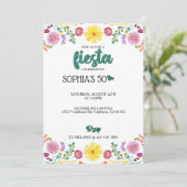 Fiesta, Verjaardag, Mexicaans thema Save The Date (Staand voorkant)