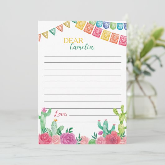 Fiesta Verjaardag Tijd Capsule Nota Bericht Kaart (Staand voorkant)