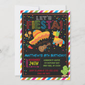 Fiesta Verjaardag Uitnodiging Fiesta Party (Voorkant)