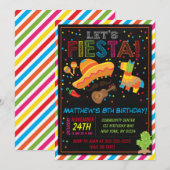 Fiesta Verjaardag Uitnodiging Fiesta Party (Voorkant / Achterkant)