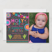 Fiesta Verjaardag Uitnodiging Heilige Guacamole Pa (Voorkant)