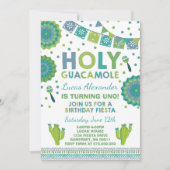 Fiesta Verjaardag Uitnodiging Heilige Guacamole Pa (Voorkant)