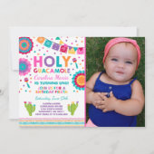 Fiesta Verjaardag Uitnodiging Heilige Guacamole Pa (Voorkant)