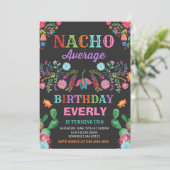 Fiesta Verjaardag Uitnodiging Nacho Gemiddelde Par (Staand voorkant)