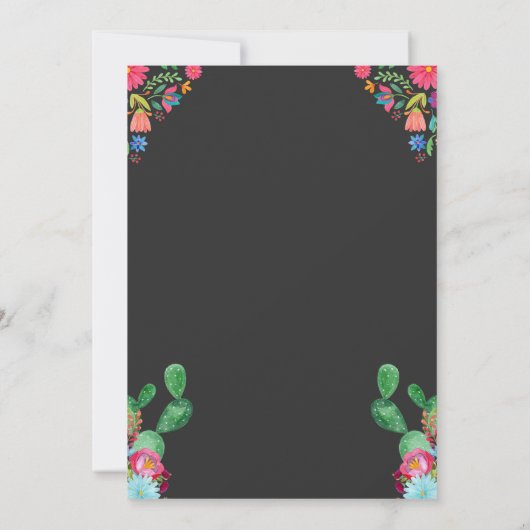 Fiesta Verjaardag Uitnodiging Nacho Gemiddelde Par (Achterkant)