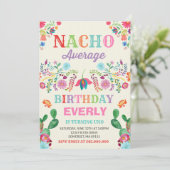Fiesta Verjaardag Uitnodiging Nacho Gemiddelde Par (Staand voorkant)