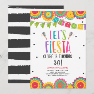 Fiesta Verjaardagsfeest Elke Leeftijd Volwassen Le Kaart