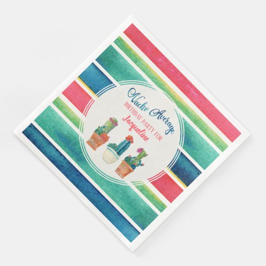 Fiesta Verjaardagsfeest Nacho Gemiddelde Cactus Po Servet (Hoek)