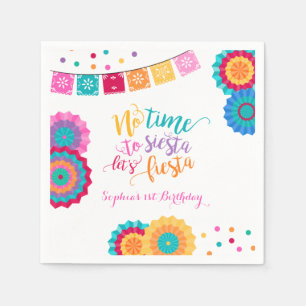 Fiesta verjaardagsfeest servet Geen tijd om siësta