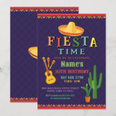 Fiesta Verjaardagsfeest Uitnodigen Mexicaans Pet M Kaart (Voorkant / Achterkant)