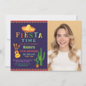Fiesta Verjaardagsfeest Uitnodigen Mexicaans Pet M Kaart (Voorkant)