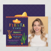 Fiesta Verjaardagsfeest Uitnodigen Mexicaans Pet M Kaart (Voorkant / Achterkant)