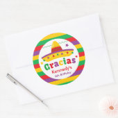 Fiesta Verjaardagsfeestje Bedankt Gracias Sticker (Envelop)