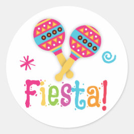 Fiesta Verjaardagsfeestje Favor Sticker