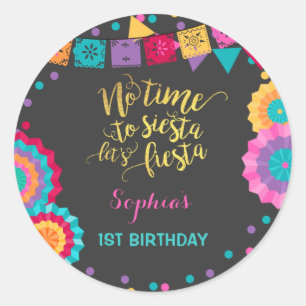Fiesta Verjaardagsfeestje Favor Tag Sticker Seal