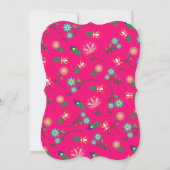 Fiesta Verjaardagsfeestje folkart bloemen Kaart (Achterkant)