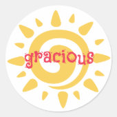 Fiesta Verjaardagsfeestje Gracieuze gunst Sticker (Voorkant)