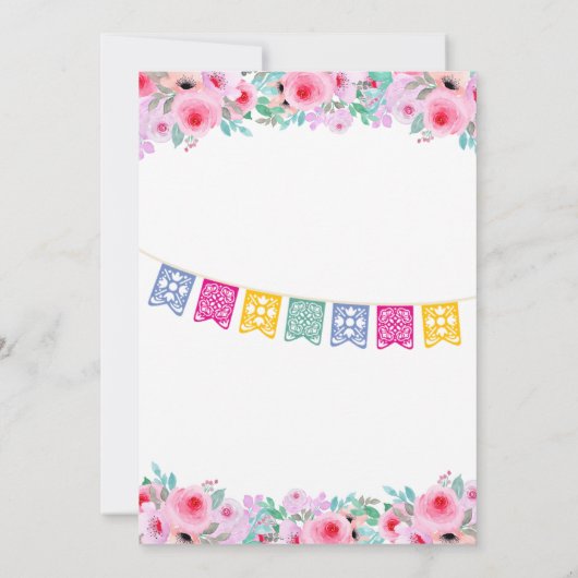 Fiesta verjaardagsfeestje kaart (Achterkant)