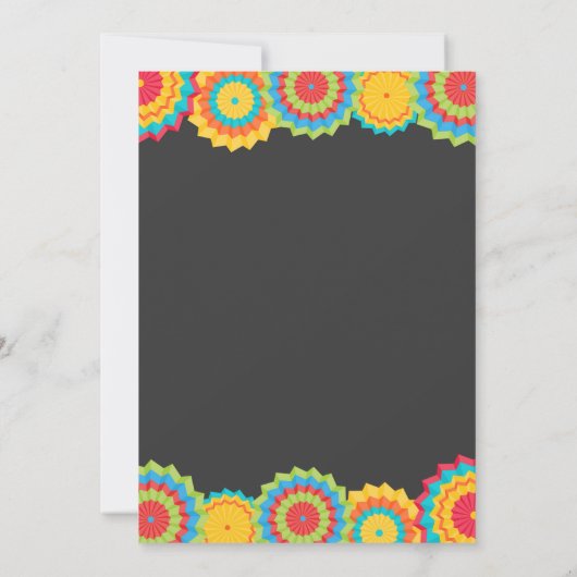 Fiesta verjaardagsuitnodiging Fiesta Fun Turning U Kaart (Achterkant)