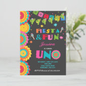 Fiesta verjaardagsuitnodiging Fiesta Fun Turning U Kaart (Staand voorkant)