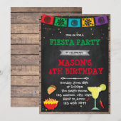 Fiesta verjaardagsuitnodiging kaart (Voorkant / Achterkant)