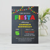 Fiesta Verjaardagsuitnodiging Kaart (Staand voorkant)