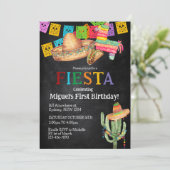 Fiesta verjaardagsuitnodiging kaart (Staand voorkant)
