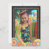 Fiesta verjaardagsuitnodiging met foto kaart (Achterkant)