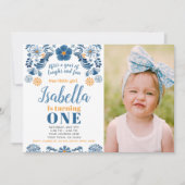 Fiesta verjaardagsuitnodiging met uw foto kaart (Voorkant)