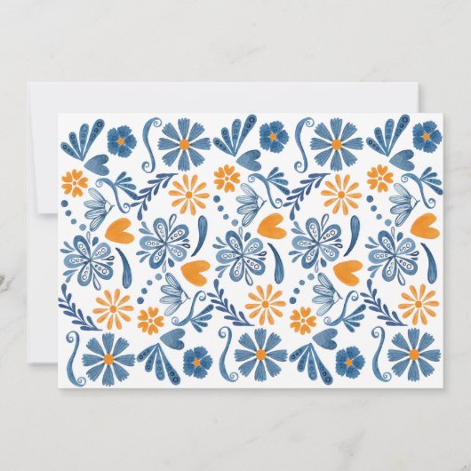 Fiesta verjaardagsuitnodiging met uw foto kaart (Achterkant)