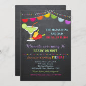 Fiesta verjaardagsuitnodiging / Uitnodiging voor v (Voorkant / Achterkant)