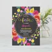 Fiesta verjaardagsuitnodiging voor volwassenen kaart (Staand voorkant)