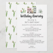 Fiesta Verjaardagsweekend Reisplan Card (Voorkant / Achterkant)